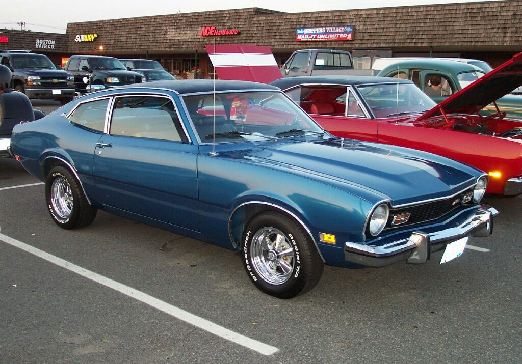 1974 Model of American sports car Ford Maverick racing car